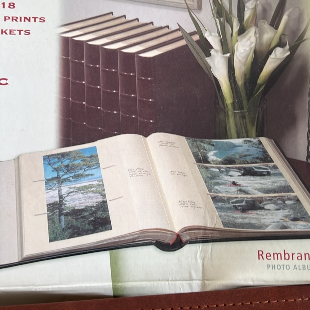 Hand stitched bonded leather photo album